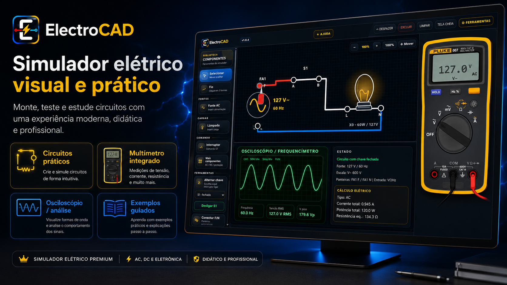 ElectroCAD - simulador elétrico visual e prático