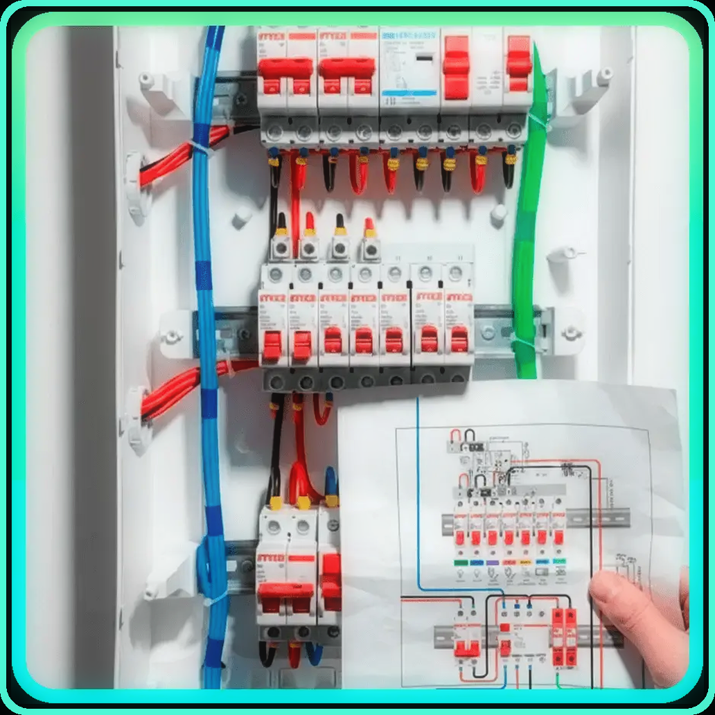 Quadro elétrico organizado